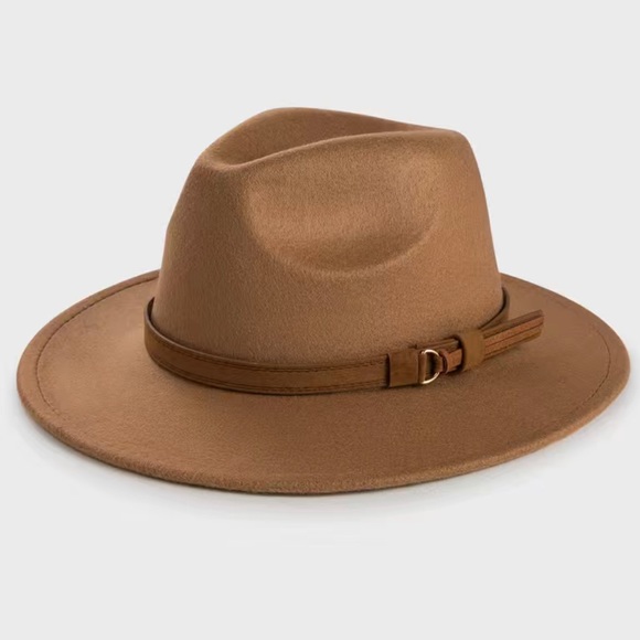 New! Women's Fedora Hat, Panama Hat, Bowler with Wide Brim and Belt Retro - Picture 6 of 12